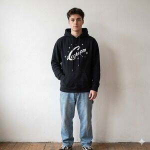 Icecream Hoodie Mens Medium Black Graphic Logo Pullover Sweatshirt Streetwear